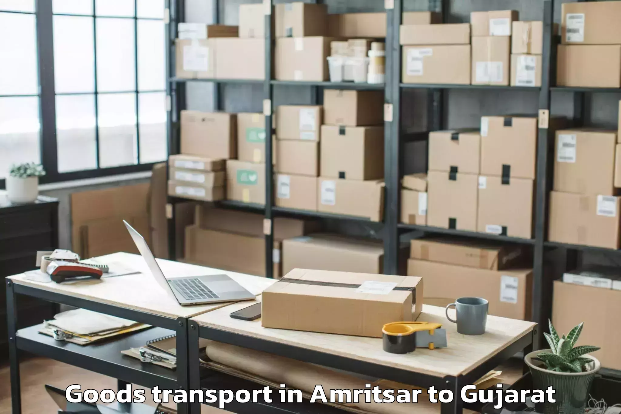 Book Amritsar to Visnagar Goods Transport